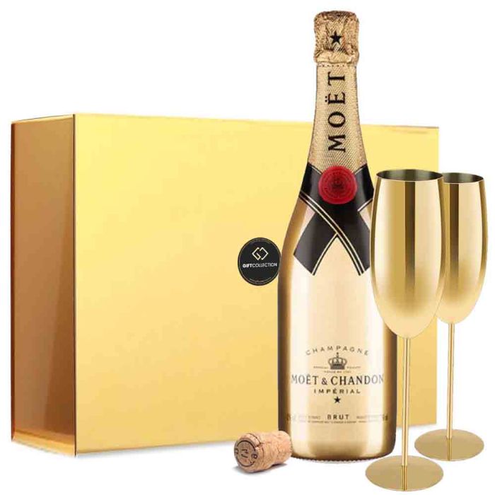 Moët & Chandon Brut Champagnepakket GOLD 'DeLuxe'