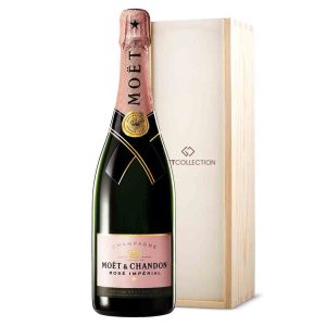 Moët & Chandon Brut Rosé champagne in houten kist