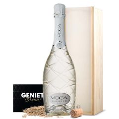 Prosecco Spumante Brut in houten giftbox