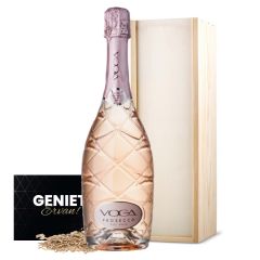 Prosecco Spumante Rosé in houten giftbox