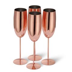Oak & Steel Champagne flute Rose