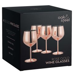 Wijnglas Rosé Goud RVS 4x50cl