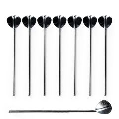 Oak & Steel Cocktail rietje / lepel 8st   