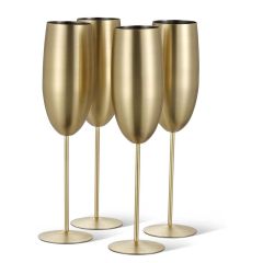 Oak & Steel Champagne flute Goud Mat 4x28,5cl