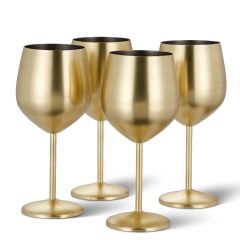 Oak & Steel wijnglas MAT Goud 4x50cl 
