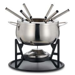 Oak & Steel Zilvere Fondue Set 