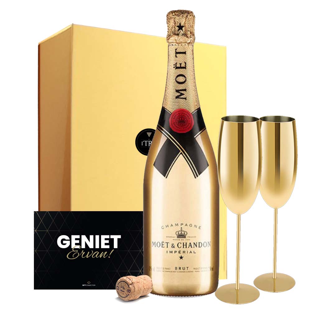 Moët & Chandon Brut Champagnepakket GOLD 'DeLuxe'